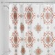 Polyester Shower Curtain Damask Print Coral Taupe 72