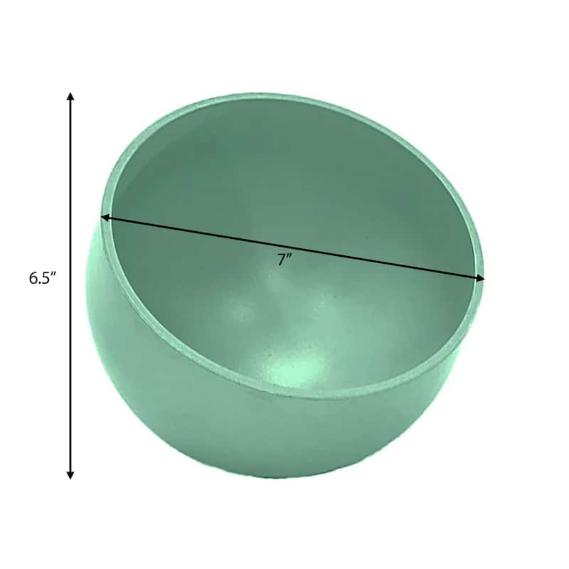 7" Sage Green Orbital Bamboo Planter