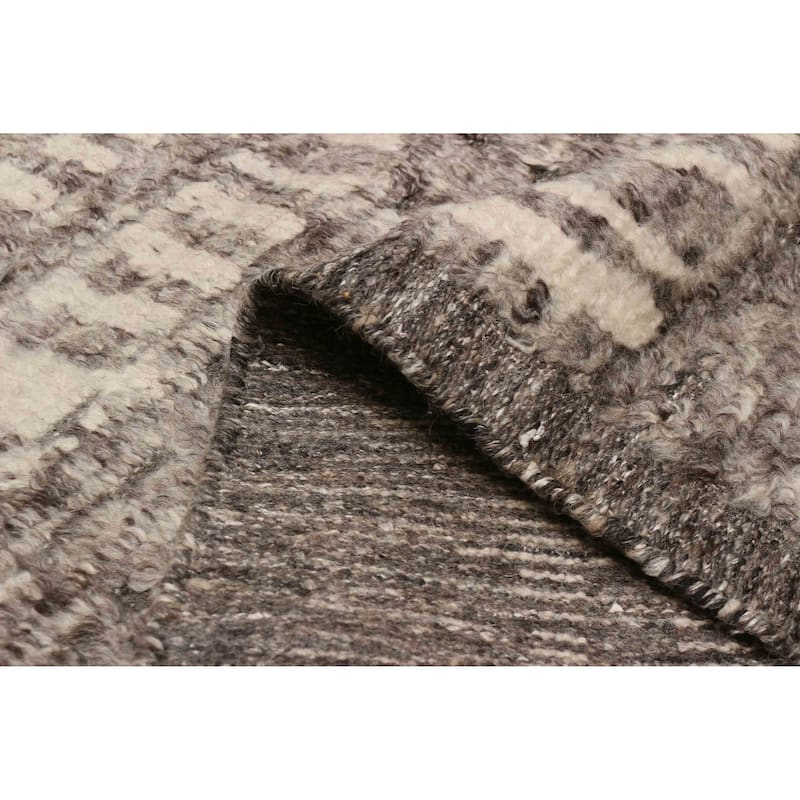 ECARPETGALLERY Hand-knotted Tangier Taupe Wool Rug - 8'0 x 10'0