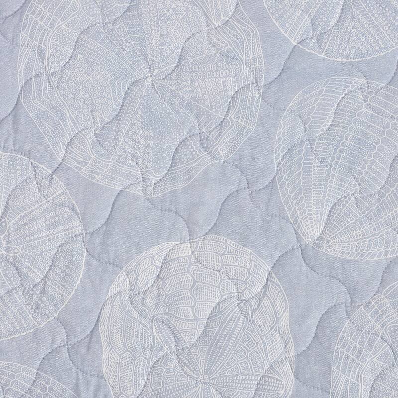 Tommy Bahama Ocean Island Blue Cotton Reversible Quilt Set