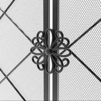 1 Panel Cabinet Steel Fireplace Screen