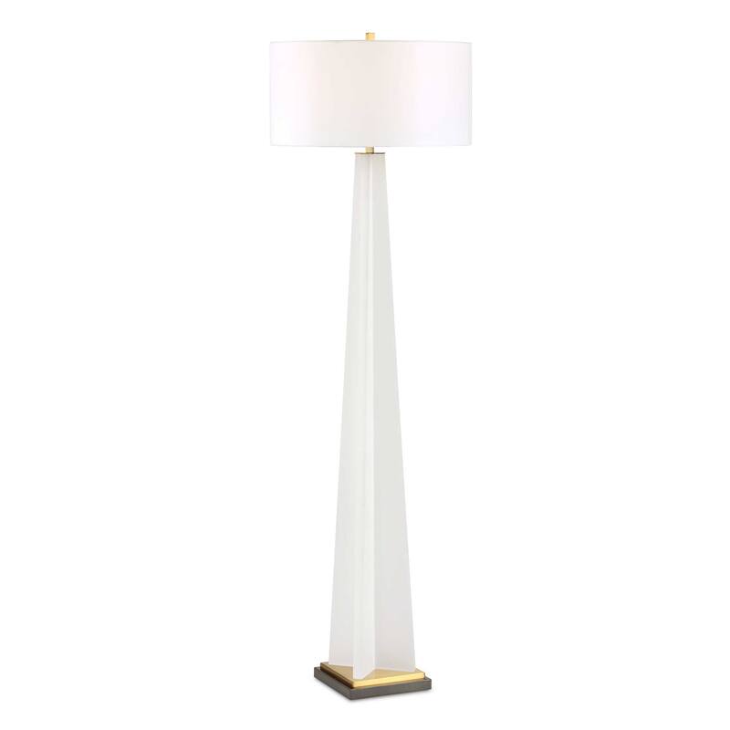 Uttermost Rosin White Floor Lamp - 20.00" W x 66.25" H x 20.00" D