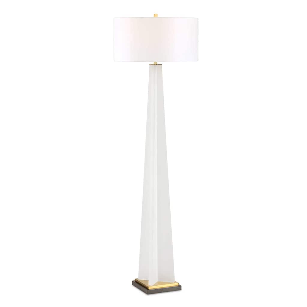 Uttermost Rosin White Floor Lamp - 20.00" W x 66.25" H x 20.00" D
