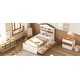 preview thumbnail 29 of 28, House-Shaped Twin Bed with Headboard Shelf & Storage Drawers, Wooden Frame, Pink