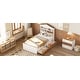 preview thumbnail 32 of 34, Twin Size Wooden House Bed Frame - Headboard Storage Shelf and 2 Built-In Drawers