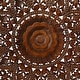 preview thumbnail 11 of 12, Brown or White Wooden Handmade Intricately Carved Floral Home Wall Decor with Mandala Design (Set of 3)