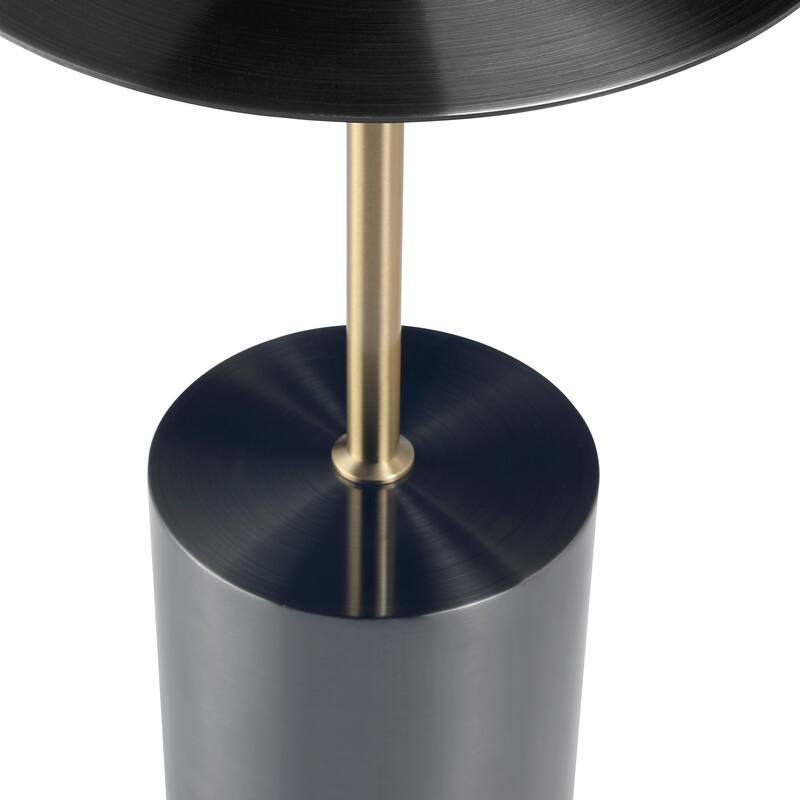 40-Inch Round Side Table in Stainless-Steel with Pedestal Base Accent End Table Malta Series