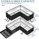 preview thumbnail 7 of 5, Vanityfair 2 Pack Shower Caddy Set Drill-Free Adhesive Large Capacity Shower Rack Stainless Steel Shower Caddy Set