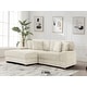 preview thumbnail 129 of 153, 118.4"W Plush Modular Sectional Sofa with Pillows 2 Piece White - Left Facing