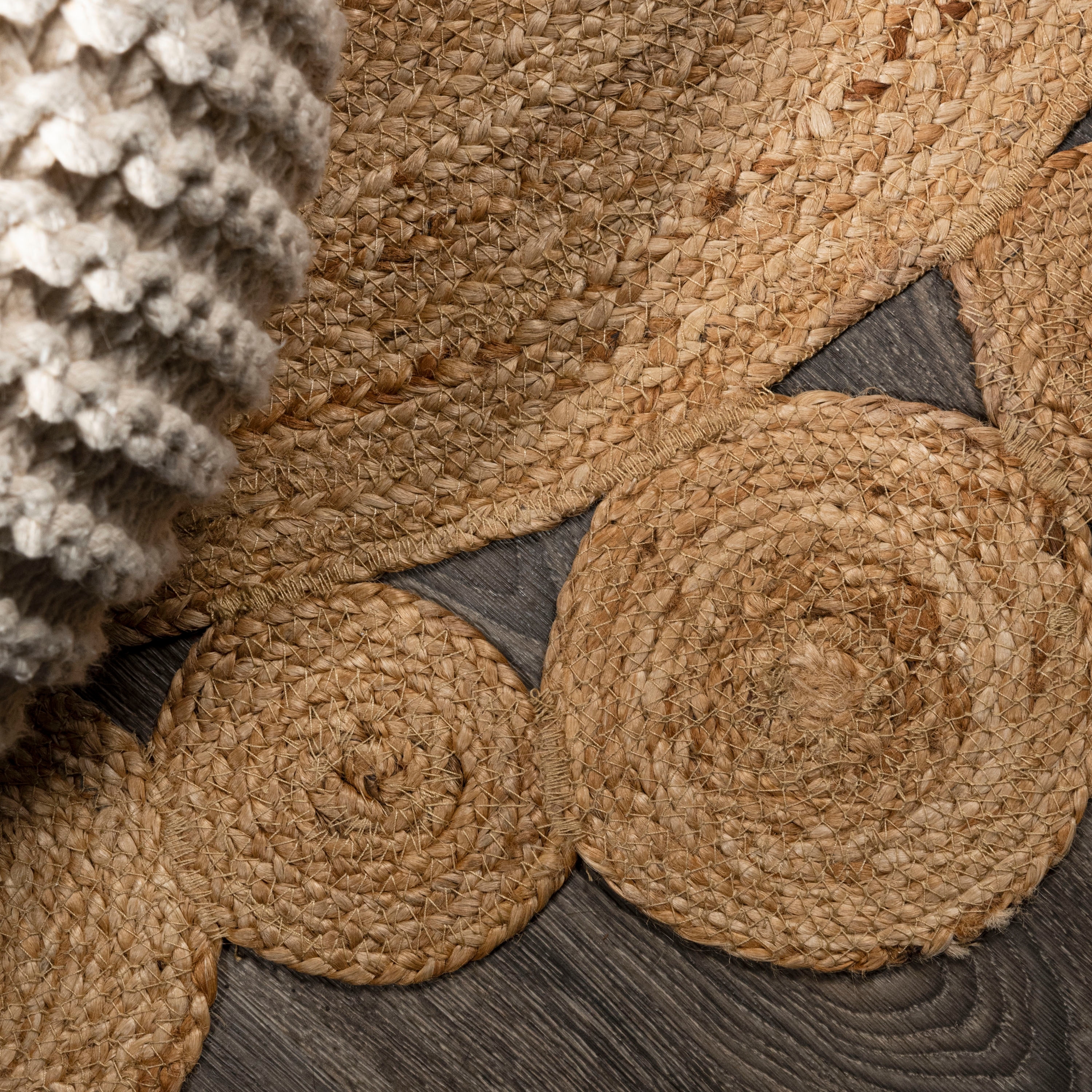 JONATHAN Y Eden Round Natural Jute hippie Circle Round Area Rug