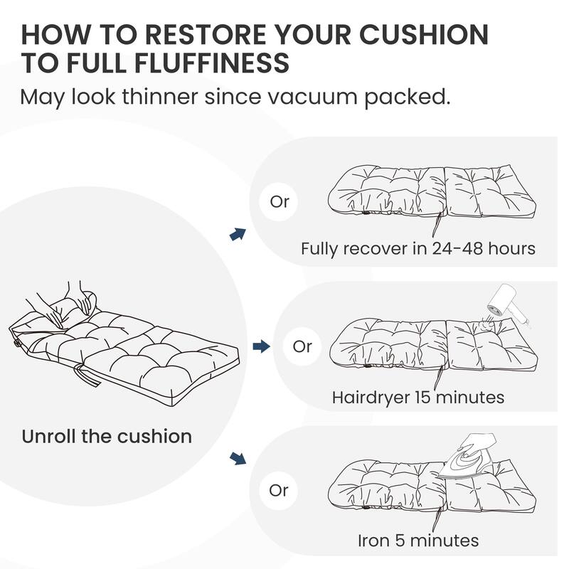 Outdoor Patio Adirondack Chair Cushion Lounge Rocking Chair Cushions Thickened Patio Chair Pad - See picture