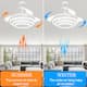 Oaks Aura 42in. LED DIY Shape Retractable Modern Ceiling Fan With Lights, 6-Speed Latest DC Motor Remote Control Ceiling Fan