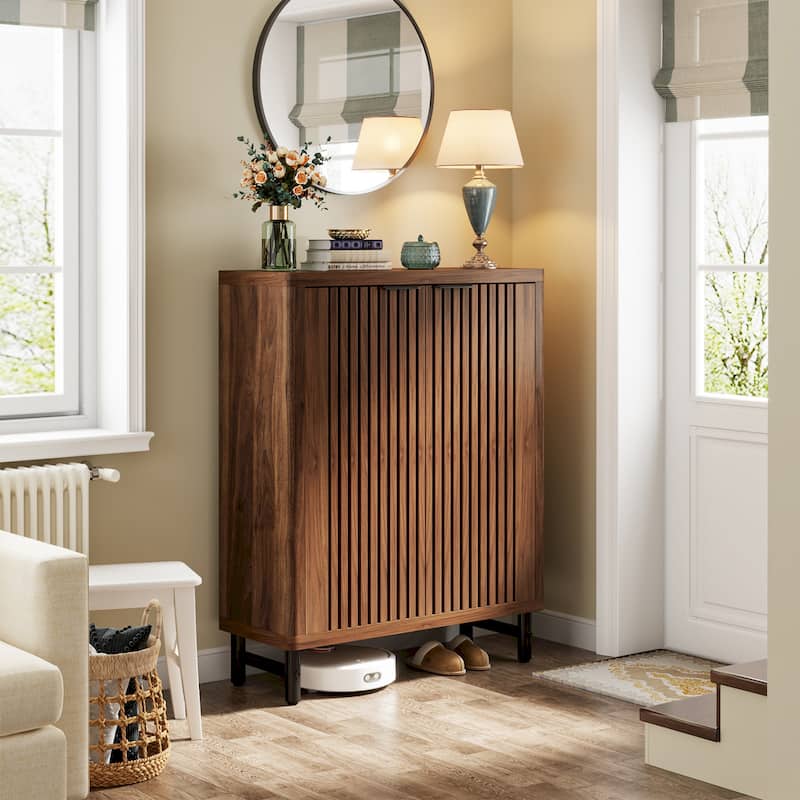 Large Modern Shoe Storage Cabinet with Adjustable Shelves