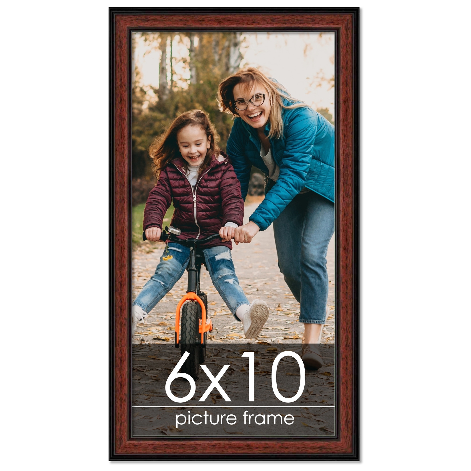 Poster Palooza 6x10 Frame Black Solid Wood Picture Frame - UV Acrylic, Foam  Board Backing & Hanging Hardware Included