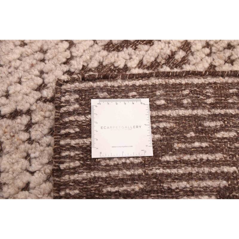 ECARPETGALLERY Hand-knotted Tangier Taupe Wool Rug - 5'4 x 7'6