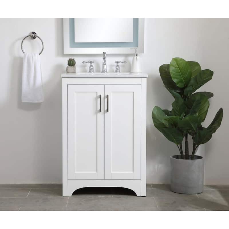 Elegant Lighting VF17024 Moore 24" Free Standing Single Basin Vanity