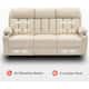 MCombo Electric Power Reclining Sofa with Heat & Massage, Faux Leather 6095/6075/6077