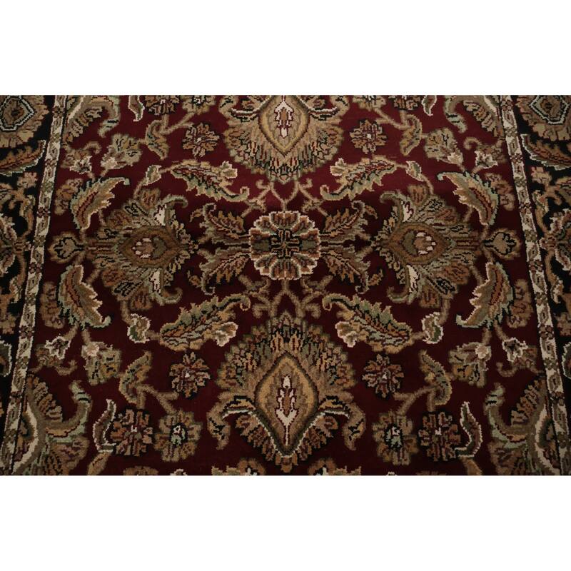 Hand Knotted Oriental 100% Wool Carpet Traditional Floral Red Agra Area Rug - 6' 1'' X 4' 0''