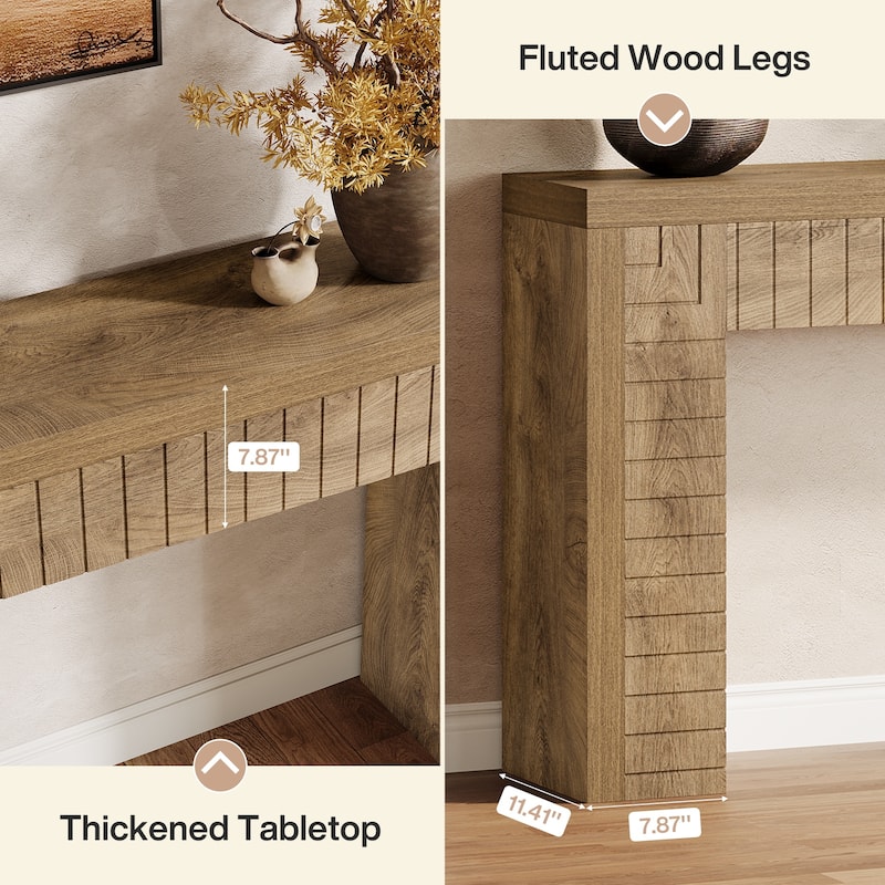70.9-Inch Extra Long Console Sofa Table for Entryway Living Room - 11.4" D x 70.9" W x 33.4" H