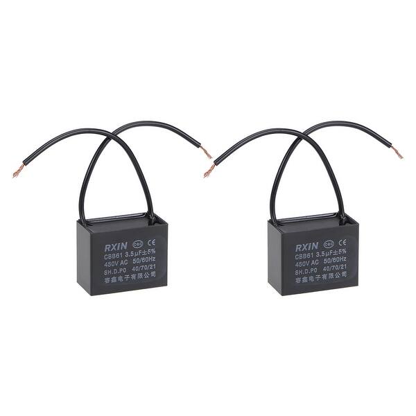 Shop 2 Wire Cbb61 Ceiling Fan Capacitor 3 5uf 450v Ac Motor Run