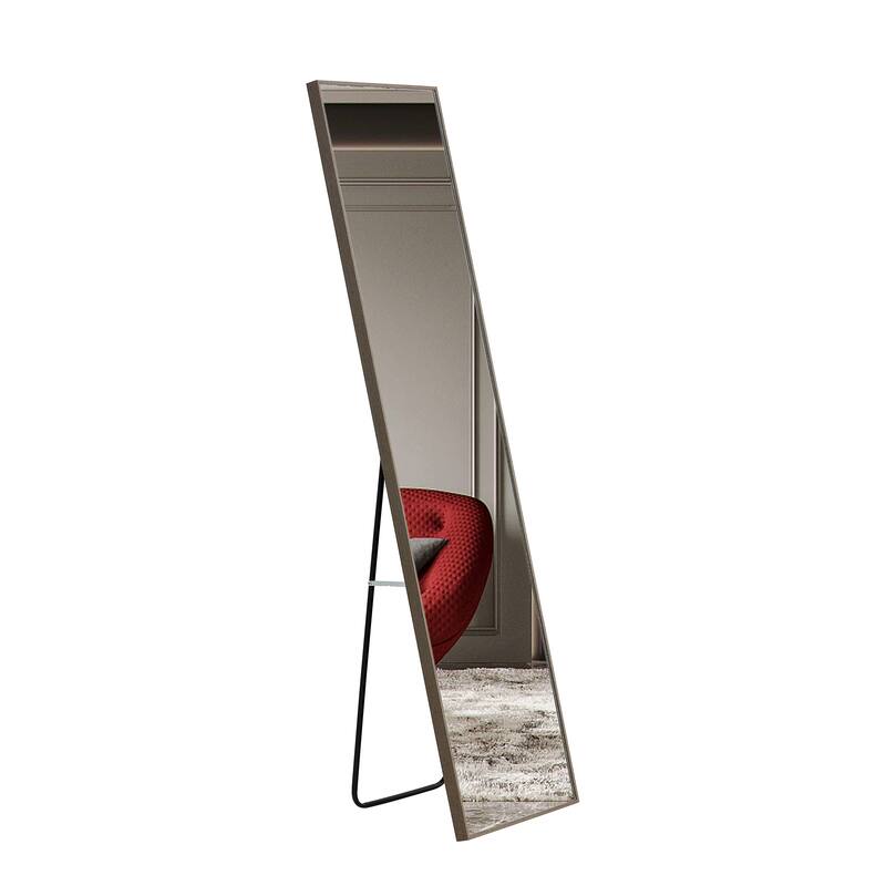 3rd generation solid wood frame full length mirror,floor mounted large mirror, wall mounted. 58 "* 15"