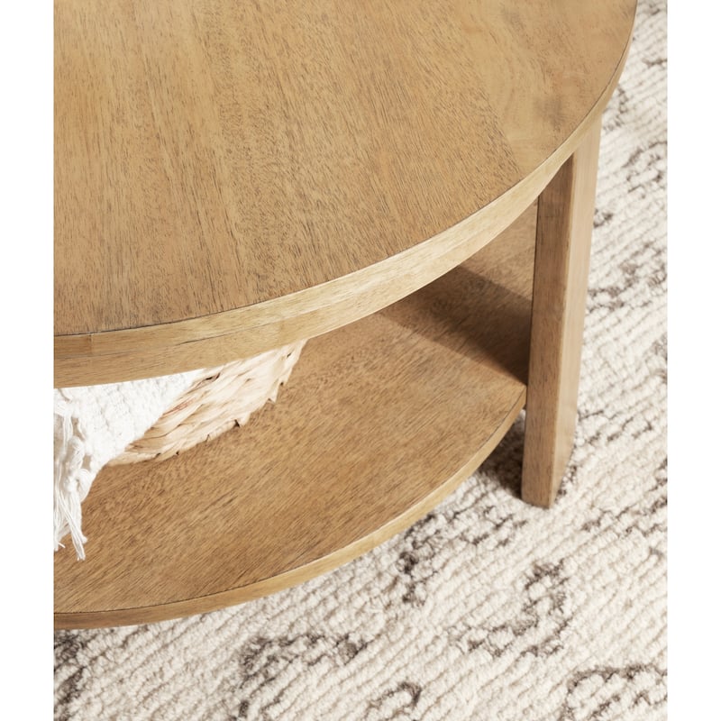 Kate and Laurel Foxford Round Wood Coffee Table