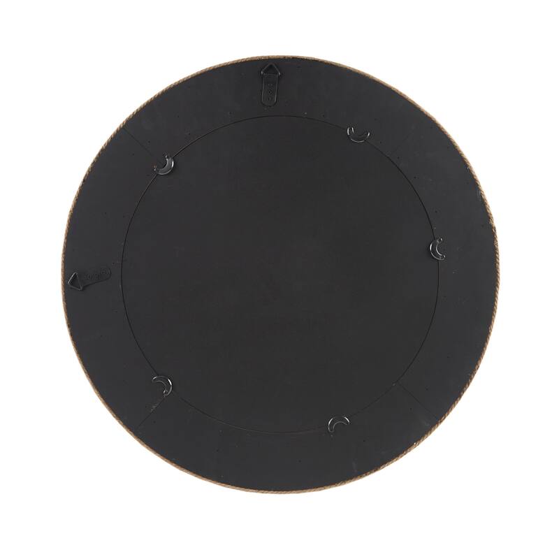 Madison Park Cove Natural Jute Rope Round Wall Mirror 26"