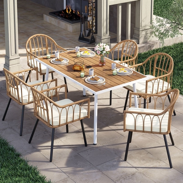 Resin wicker dining table new arrivals