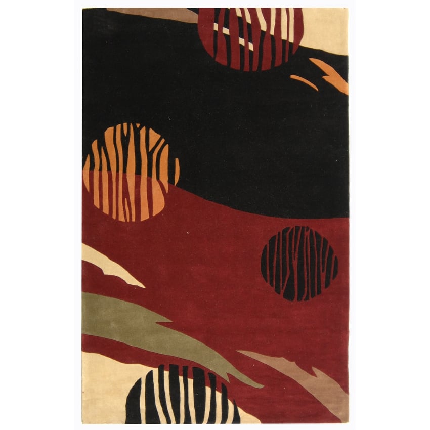 SAFAVIEH Handmade Rodeo Drive Marikka Mid-Century Modern Abstract Wool Rug