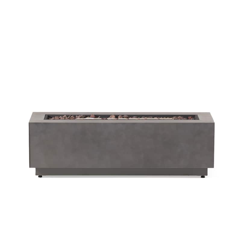 Wellington Outdoor 50,000 BTU Rectangular Fire Pit (No Tank Holder) by Christopher Knight Home - Grey/Multi