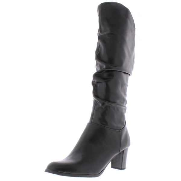 Easy Street Womens Tessla Leather Round Toe Knee-High Boots