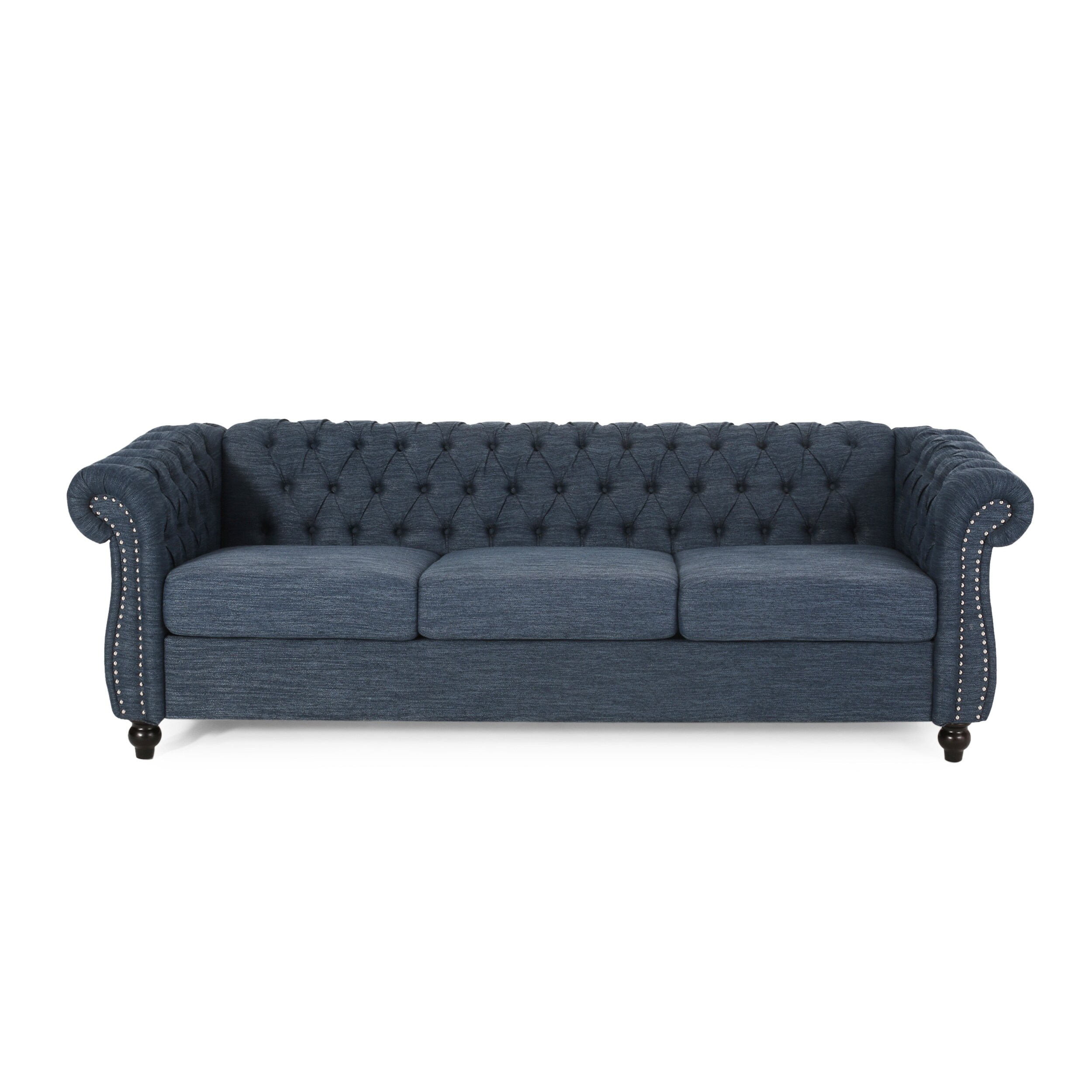American Vintage Bench Couch Fabric 3-seat Sofa for Office