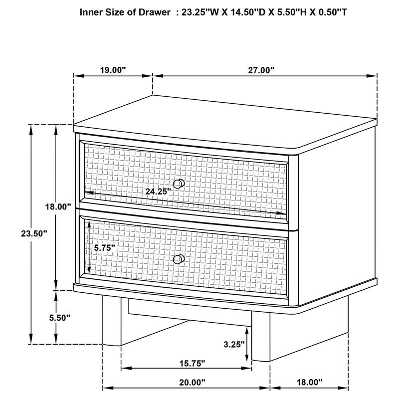 Kailani Bedroom Set Beige Oak