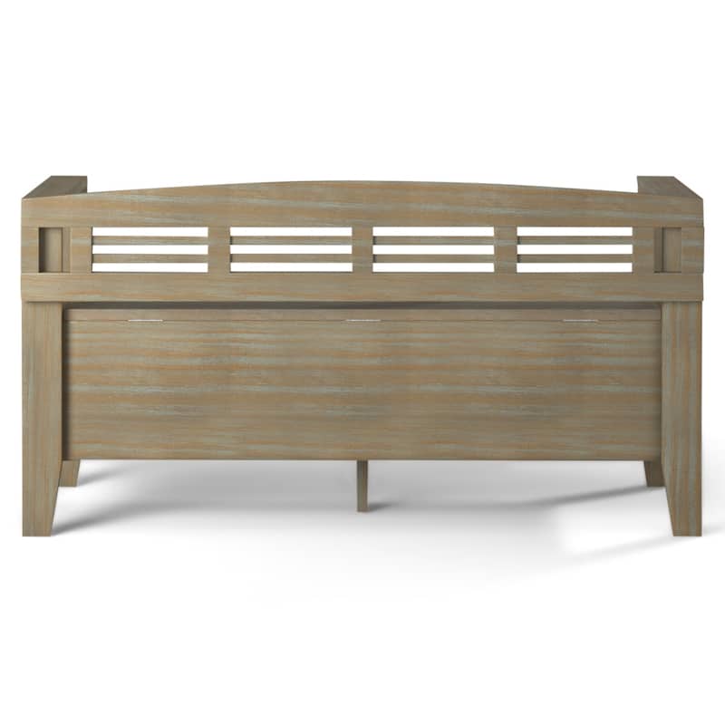 WYNDENHALL Chandler SOLID WOOD 48 inch Wide Contemporary Entryway Storage Bench - 48'' x 17'' x 25.2
