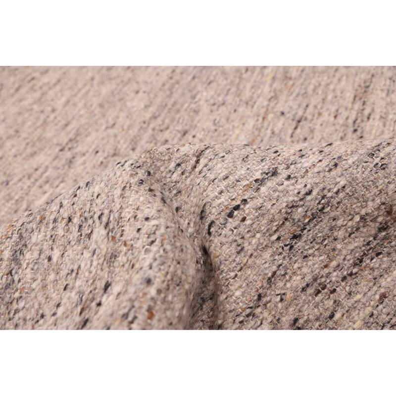 ECARPETGALLERY Flat-Weave Nevada Grey Wool Kilim - 8'0 x 10'0