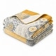 preview thumbnail 15 of 24, 100% Cotton Jacquard Throw Blanket, Paisley Floral Breathable Lightweight Soft Bed Sofa Blanket