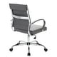 preview thumbnail 8 of 41, LeisureMod Benmar Mid-Back Swivel Leather Office Chair W/ Chrome Base