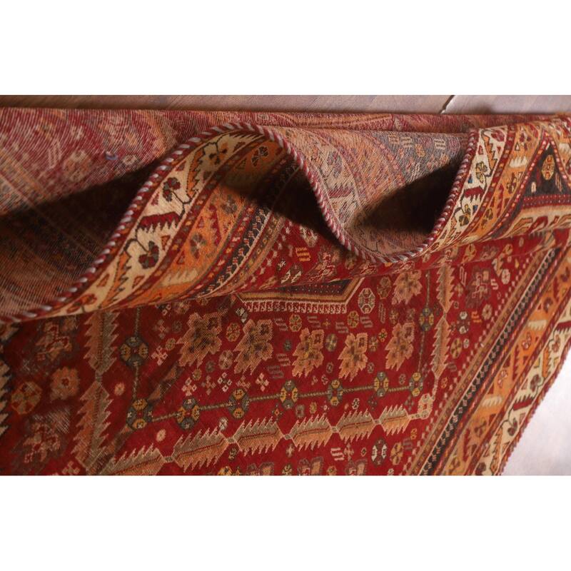 Shiraz Kashkoli Persian Antique Area Rug Handmade Wool Carpet - 4'10"x 8'2"