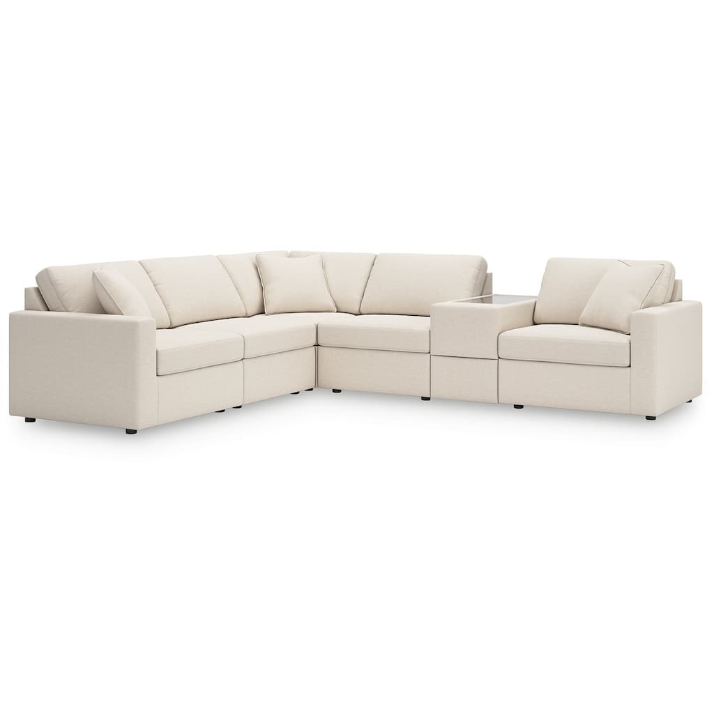 Signature Design by Ashley Modmax 6-Piece Sectional with Storage Console - 124" W x 107" D x 36" H