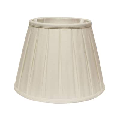 Linen Box Pleat Softback Lampshade with Washer Fitter, White
