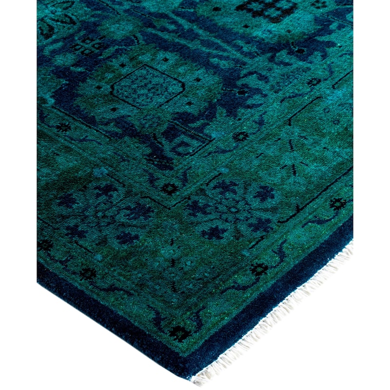 Overdyed One-of-a-Kind Hand-Knotted Area Rug - Green - 3' 1" x 5' 2"