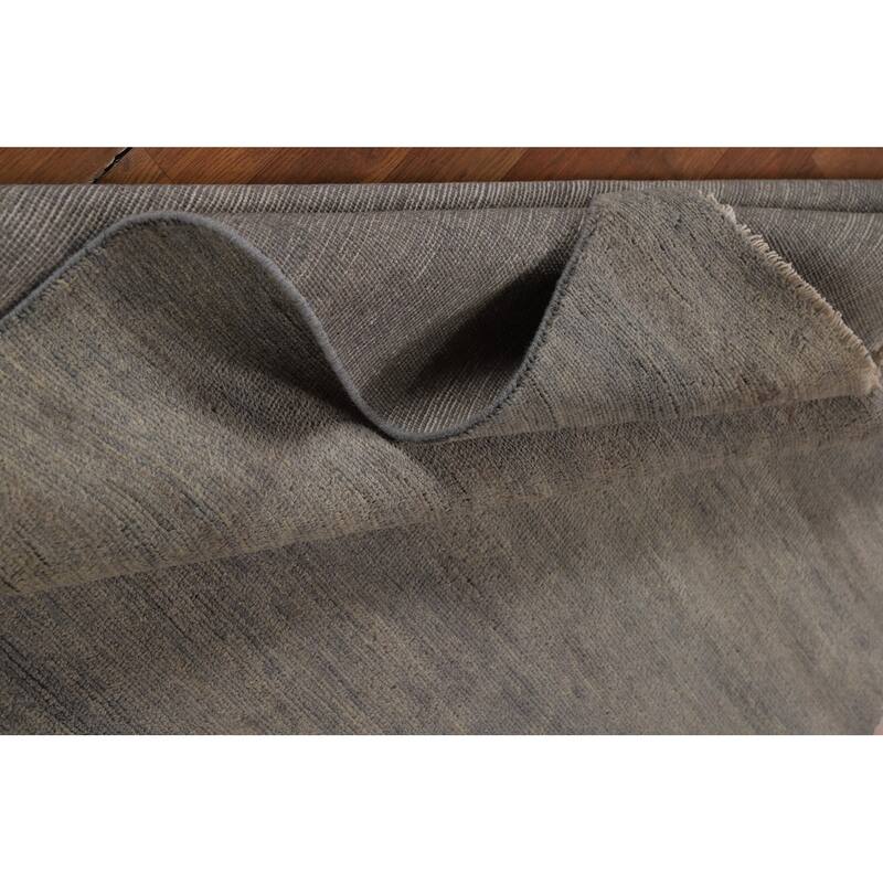 Gray Modern Gabbeh Oriental Area Rug Handmade Wool Carpet - 4'10" x 6'5"