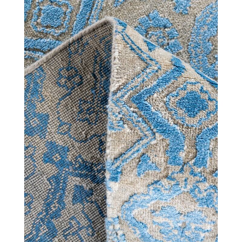 Ikat One-of-a-Kind Hand-Knotted Area Rug - Beige, 9' 3" x 12' 4" - 9' 3" x 12' 4"