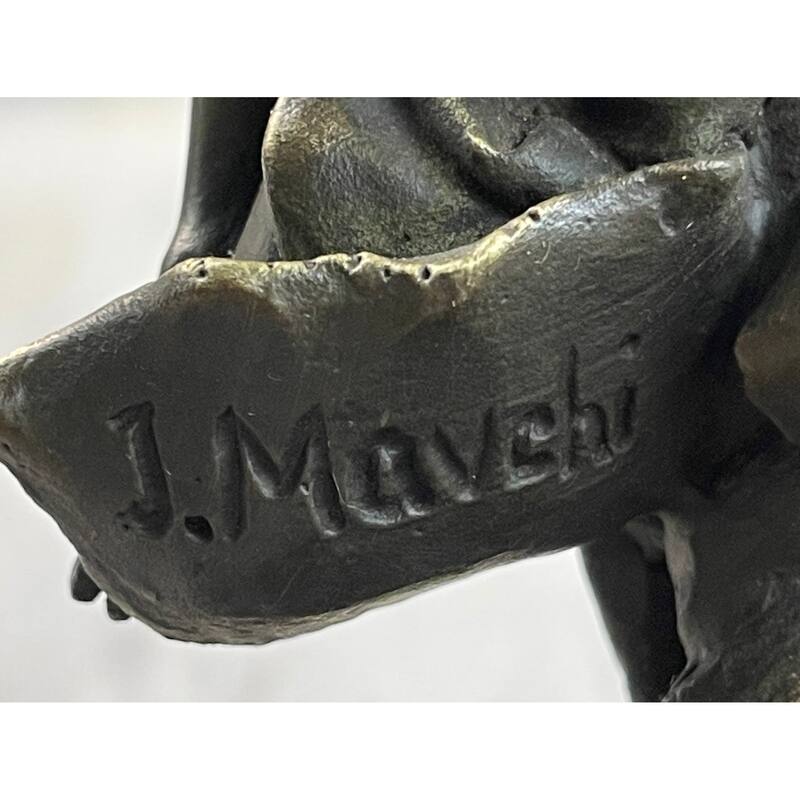 Girl Resting On Flower Bronze Sculpture Statue Figure Fantasy Decor 9 Inches X 5 Inches