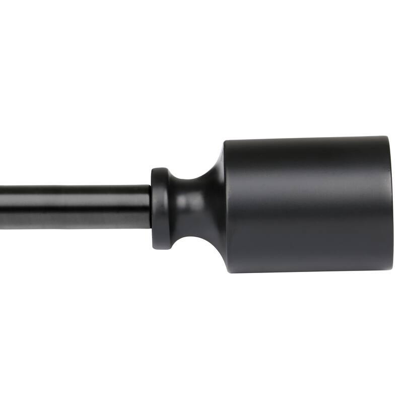 UTOPIA ALLEY 3/4 Inch Curtain Rod - Curtain Rods For Windows 86 to 120 Inch, Adjustable Drapery Rods, Black