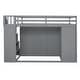 preview thumbnail 12 of 38, Full Size Wood Loft Bed With Built-in Wardrobes,Cabinets and Drawers