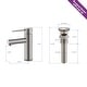 preview thumbnail 34 of 121, Luxury Solid Brass Single Hole Bathroom Faucet