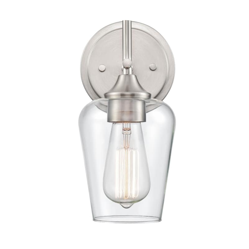 Millennium Lighting Ashford 1 Light Bathroom Wall Sconce with Clear Glass Shade in Multiple Finishes
