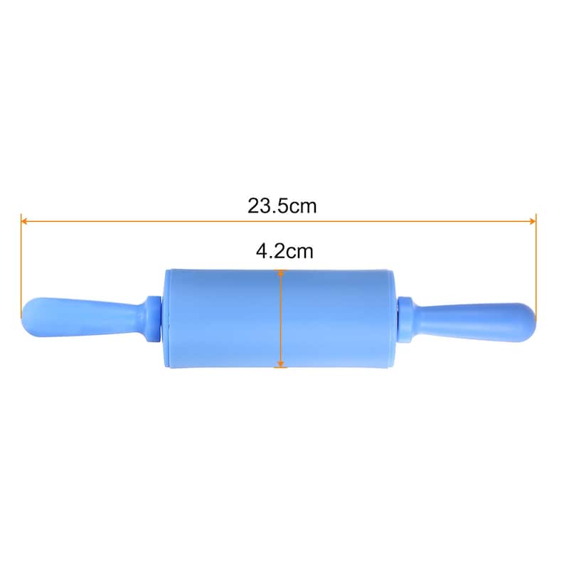 Silicone Rolling Pins for Baking 23.5cm x 4.2cm Roller Blue - Blue