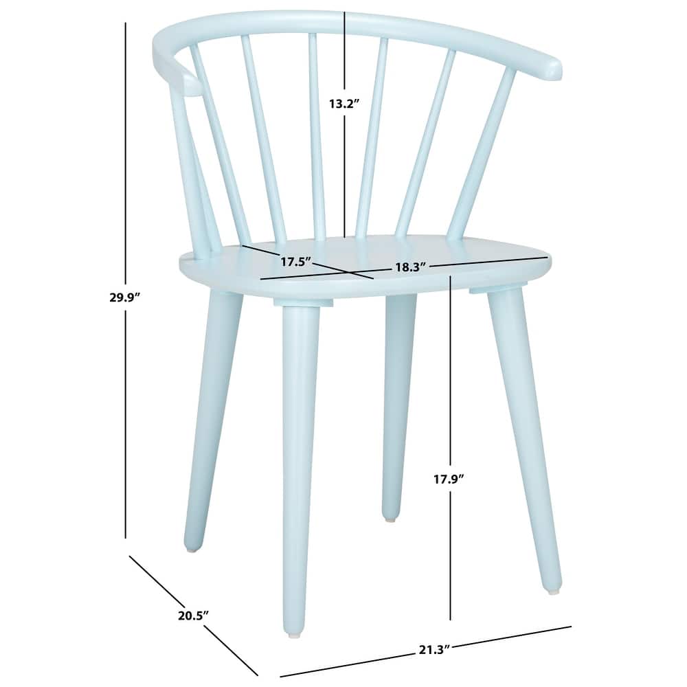 SAFAVIEH Home Blanchard 18-inch Curved Spindle Side Chair [SET of 2] - 21"W x 21"D x 30"H